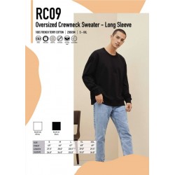 Oversized Crewneck Sweater Long Sleeve RC09