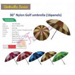 30" Nylon Golf Umbrella 16 Panels UM-NTA2404