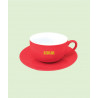 Arabica Cup And Saucer (Small) - Red Color